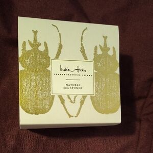 NWT India Hicks | Natural Sea Sponge with Elegant Gold Beetle Design